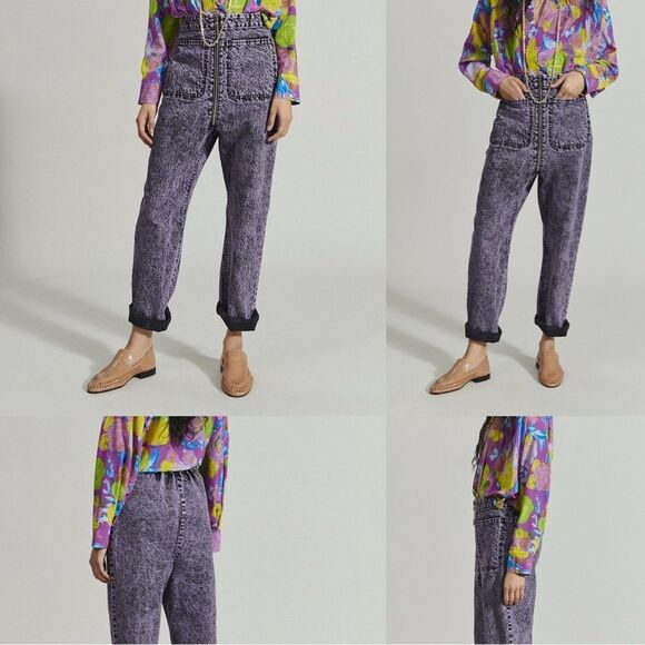 Rachel Comey Lavender Acid Wash Barrie Pants - Picture 1 of 7